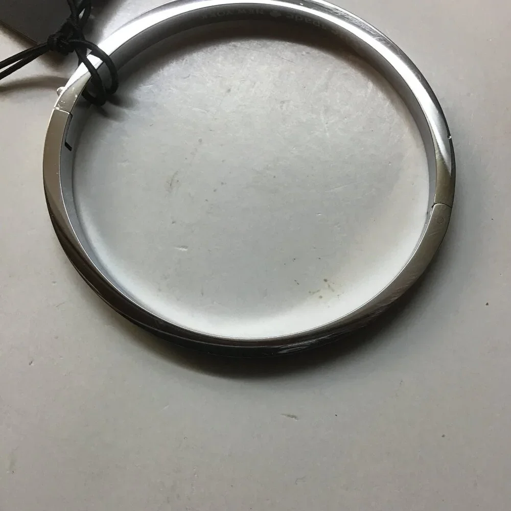 Kate Spade New Blue Enamel Hinged Bangle Bracelet - Picture 2 of 3